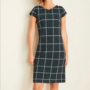 Ann Taylor Window Pane Sheath Dress